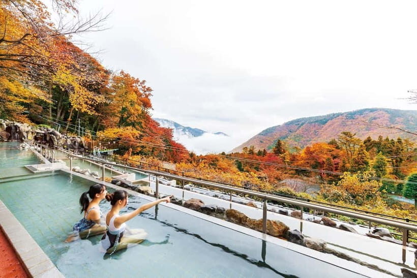 Kowakien Yunessun Hot Springs Entry Ticket - Your first look around: outdoor soaking with Hakone scenery