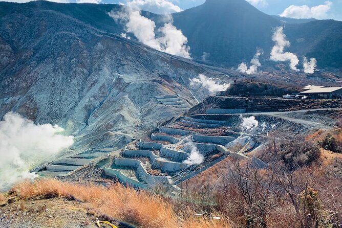 Private Fuji Hakone Tour Charter with English Speaking Driver - Owakudani sulphur valley: black eggs, steam, and a very real smell